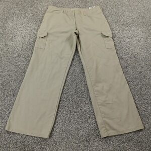 Cintas Pants Womens 12 Beige‎ Khaki Utility Cargo Baggy Wide Leg Workwear Skate